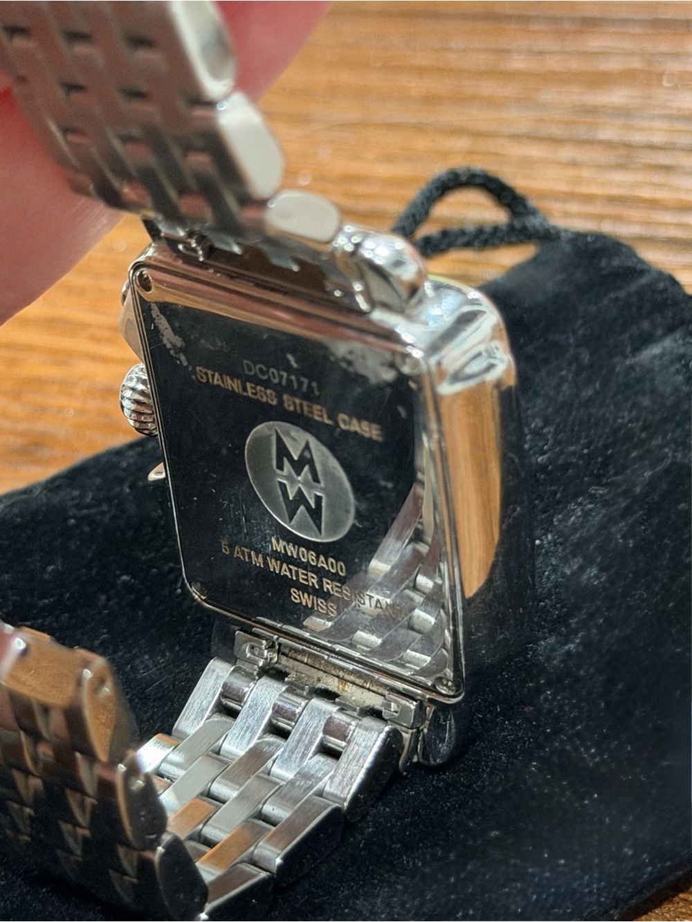 Michele Deco Chronograph Watch Stainless Steel Mother of Pearl Dial Swiss Made - Picture 6 of 11